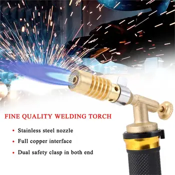 

Hot Manual Ignition Liquefied Gases Welding Torch Kit for Soldering Cooking Brazing Heating