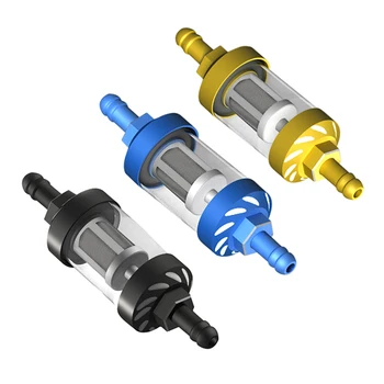 

Retro Motorcycle Modification Parts Metal Oil Fuel Filter Detachable Transparent Glass Fuel Filter