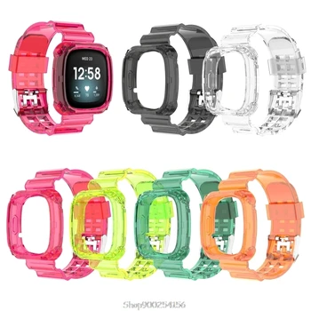 

Universal Replacement Silicone Transparent Wrist Sport Strap Watch Band for -Fitbit Versa 3 Sense Bracelet Watch S30 20 Dropship