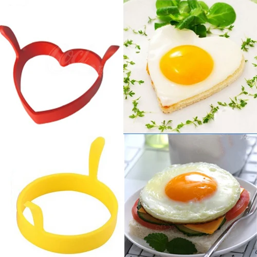 Креативное круглое сердце кухонное Силиконовое яйцо Frier жареное кольцо Poach плесень