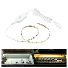 Беспроводной PIR датчик движения светодиодный полосы 1 м 2 м 3M 4M 5 м 5 в USB светодиодный ночник для спальни лестничное освещение