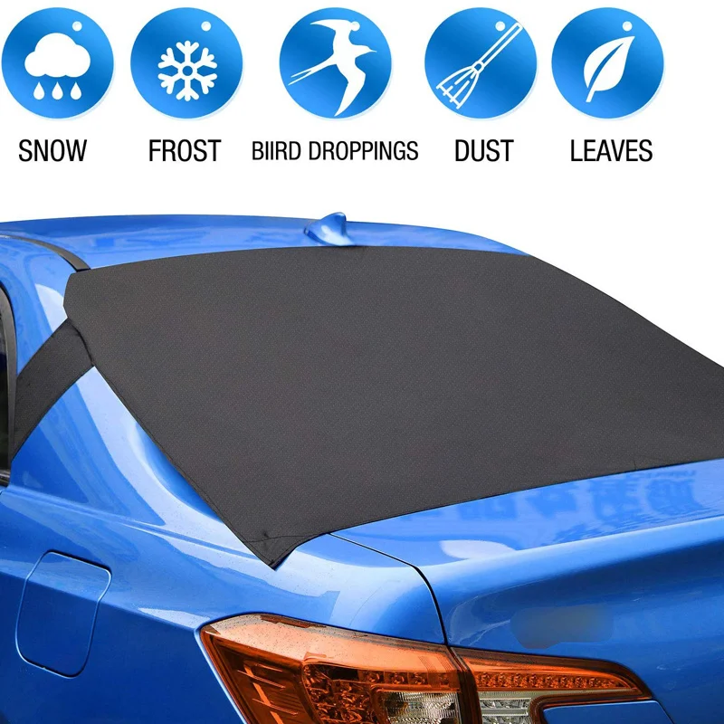 Cutito Auto Heckscheibe Schnee Abdeckung Windschutzscheibe Schutz Schutzschild mit 4 Magnete 