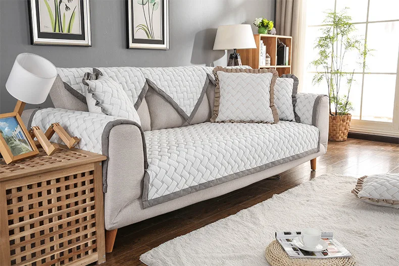 Новые противоскользящие чехлы для диванов диван-кронштейн для кресел и диванов ПЭТ протектор Противоскользящий Чехол Подушка для мебели накидка на диван полотенце Almofada