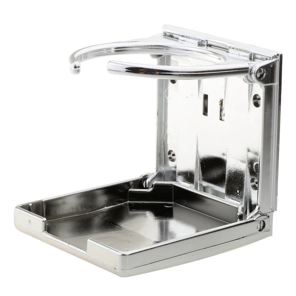 Folding Water Drink Cup Holder Marine Boat Truck Pool Foosball Table Silver Folding Water Drink Cup Holder Marine Boat Truck Pool Foosball Table Silver