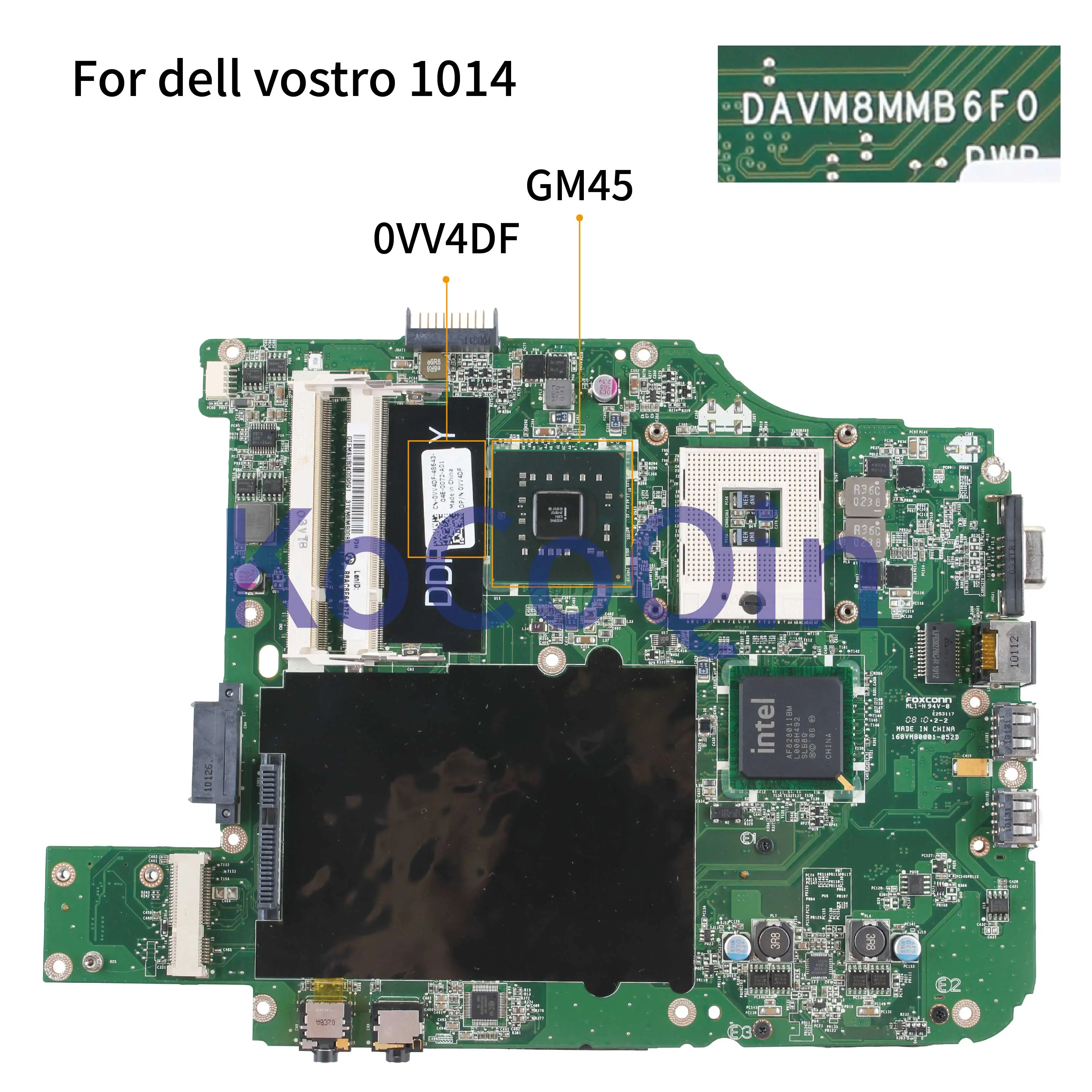Kocoqin-placa-mãe para Laptop Dell Vostro Gm45 Placa Principal Drive 0v4df Placa-mãe para notebook - Imagem 2