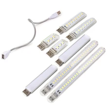 Портативный мини USB светодиодный Ночной светильник 24 светодиодный походный светильник для чтения лампы ноутбуки компьютер ноутбук мобильное зарядное устройство теплый белый