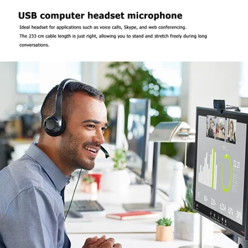 

Logitech H390 Over-ear USB Stereo Headphones Hands-free Calling Gaming Meeting Video Chat Computer Office Wired Headset with Mic