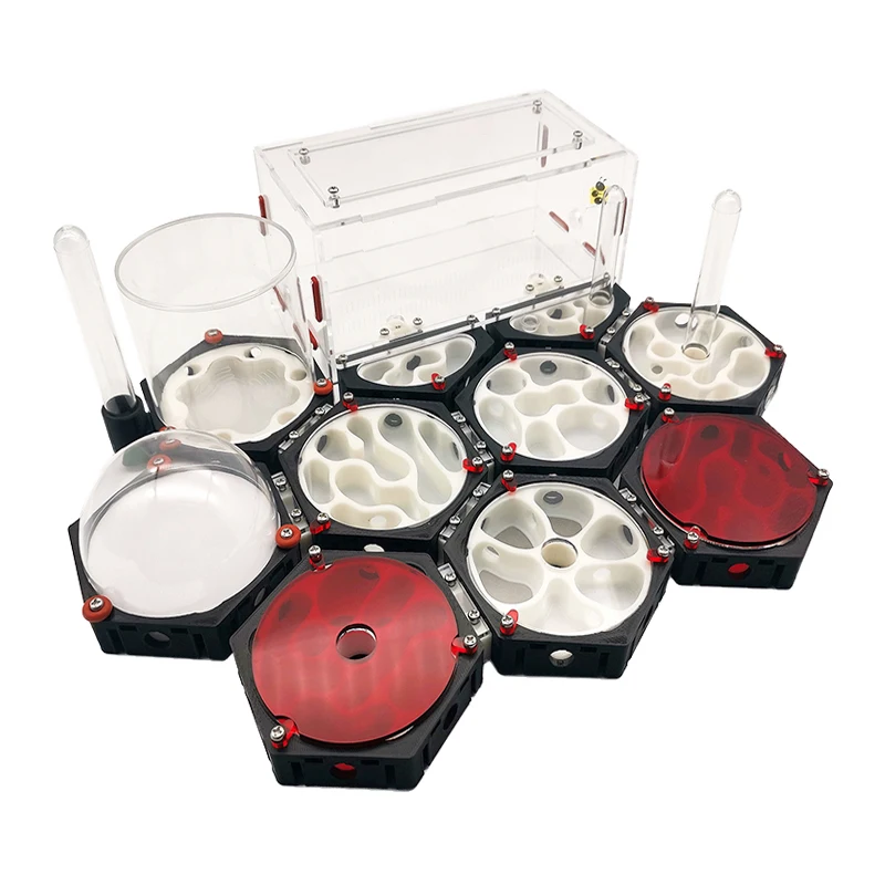 Estación espacial de granja de hormigas con impresión 3D, Torre hidratante, expansión ilimitada, nido de hormiga, taller, diseño de nido de abeja