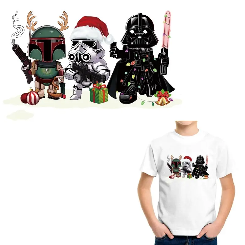 Cartoon Christmas Iron-On Transfer DIY Washable Thermal Patches For Clothing Sticker Kid T-shirt Jeans Gift Decoration | Дом и сад