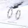 New Trendy Pattern Black Gold Hoop Earrings For Women Men Jewelry 925 Silver Earring Chic Unisex Party Accessories Gifts KOFSAC ► Photo 3/6