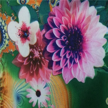 

Four sides large elastic milk silk bottom dark green flower print cloth fabric For Sewing gymnastic leotart clothes DIY Fabric