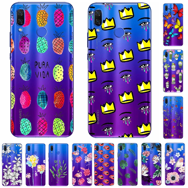 Силиконовый чехол для huawei nova 3 из мягкого ТПУ задняя крышка телефона бампер |
