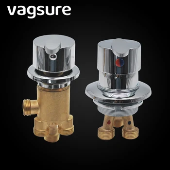

Solid Brass Split 3 Piece Bath Tap Diverter Mixer 2-3 Way Switch Control Valve For Shower Bathtub Faucet Waterfall Inlet