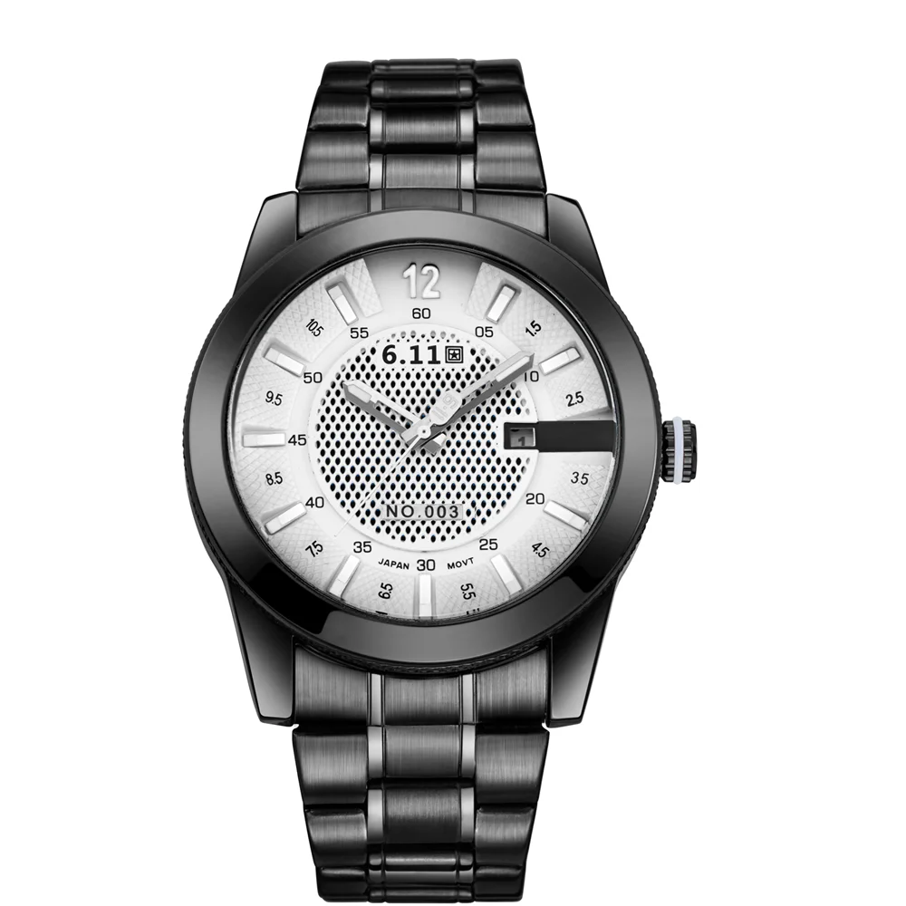 611 солнечные часы лучший бренд часы Мужские reloj macsulino light kinetic energy кварцевые часы со стальным ремешком водонепроницаемые часы с календарем Мужские - Цвет: 611-003-1