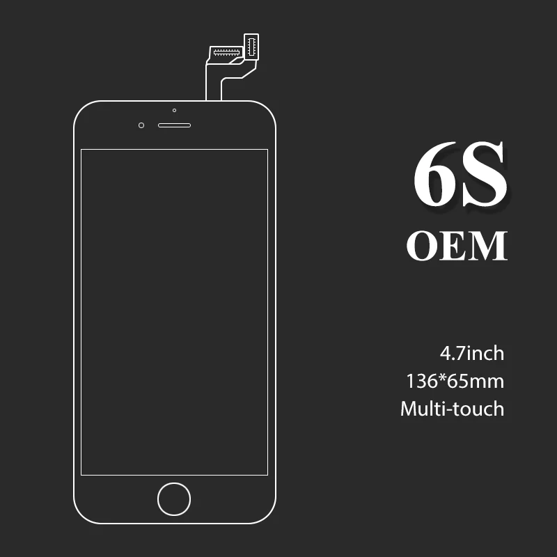 

5 Pcs OEM For iPhone 6S LCD 4.7" Display Screen +Touch Digitizer Replacement Assembly (camera ring+ear mesh+sensor ring)