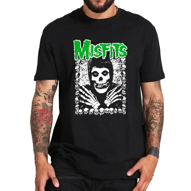 Футболка с надписью The Misfits I Want Your Skulls футболка в стиле панк-рок хлопковая