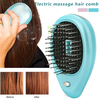 

Portable Electric Ionic Mini Ion Vibration Hair Brush Comb Hairbrush Head Scalp Massager Magic Wide Tooth Comb Hair Styling Tool