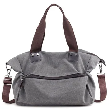 

Fashion Large Capacity Short Travel Bag Casual Ladies Canvas Tote Bag Shoulder Bag