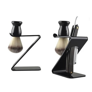 

Razor Holder Acrylic Shaving Razor Brush Holder Stand 2-In-1 Plastic Shaving Tool for Razor Storage