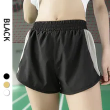 Женские летние свободные поддельные два тренировочных шорты для йоги быстросохнущие дышащие спортивные шорты для фитнеса и бега женские шорты для спортзала