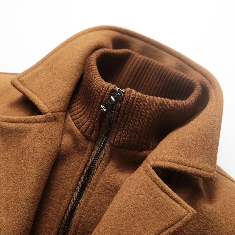 Мужское шерстяное пальто зимние толстые теплые ветровки куртки Casaco Masculino Повседневная приталенная куртка Palto 5XL полупальто шерстяное пальто