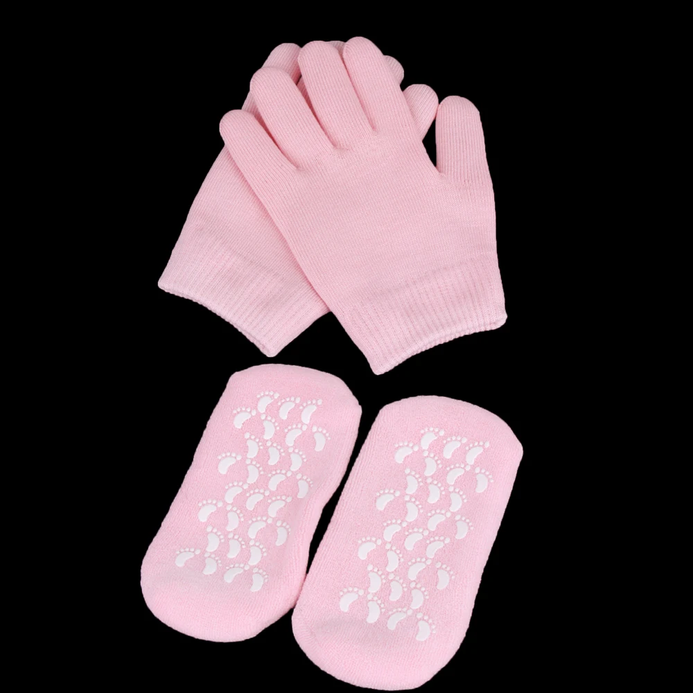 1 Pair Reusable SPA Gel Socks Gloves Moisturizing Whitening Exfoliating Smooth Hands Feet Care