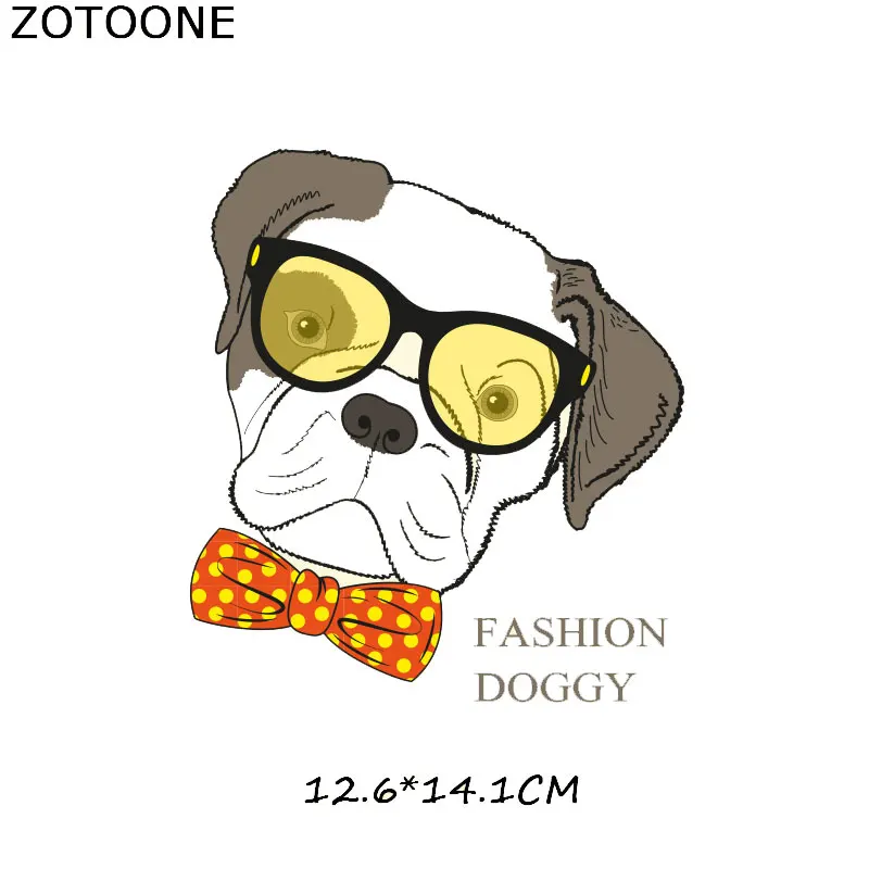 86 ZOTOONE милая собака мультфильм Железная на патч для детей наклейка на одежду DIY животных Тепловая аппликация передачи для футболки с принтом G - Цвет: 86
