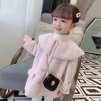 

Toddler Girl 2020 Autumn Winter Warm Jacket Kids Baby Plush Fur Jacket Toddler Girl Clothing Children Fashion Coat Outwear W953