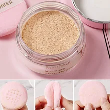 Матовая рассыпчатая пудра с масляным контролем, длительное покрытие с дефектами, осветляет тон кожи, макияж, установка, пудра, макияж для лица, Maquiagem