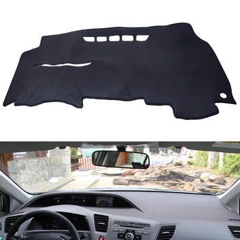 

beler Non-slip Black Center Console Dashboard Cover Dashmat Dash Mat Pad Carpet Sun Shield fit for Honda Civic 2006-2011