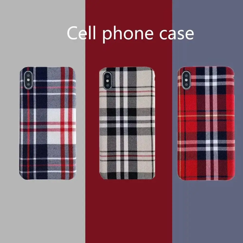 Christmas Warm Red Plaid Plush Simple Fabric Cloth Phone Case Compatible for iPhone 7 8 6s Plus 11 Pro Max Xr X Xs Max Back Cover,Compatible for iPhone X,1