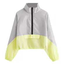 Женская Повседневная куртка с капюшоном, спортивная одежда с длинным рукавом, лоскутные тонкие облегающие костюмы на молнии, повседневное спортивное пальто для верховой езды, бега, верхняя одежда