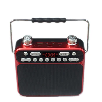 

High Power Bluetooth Speaker Megaphone LED Flashlight FM Radio USB TF AUX 3.5mm MIC In Sound Record Function With 2 18650 Batter