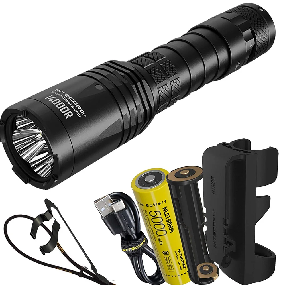 NITECORE I4000R Led Flashlight 4 x CREE XP-L2 V6 LEDs 4400 Lumen USB-C Rechargeable Tactical Flashlight with 5000mAh Battery