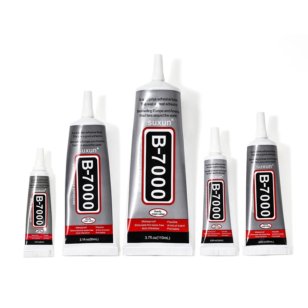 3 PCS 110ML B-7000 Clear Glue for Rhinestones, DIY B7000 Adhesive Crafts  Glue Multipurpose Super Adhesive Industrial Bonding Glue for Fabric Gem  Stone