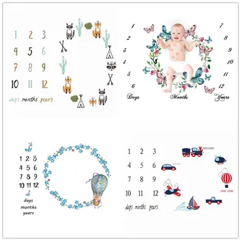 

Newborn Baby Milestone Blanket Growth Milestone Blankets Photography Prop Background Cloth Infant Baby Cover Shoots Cloth
