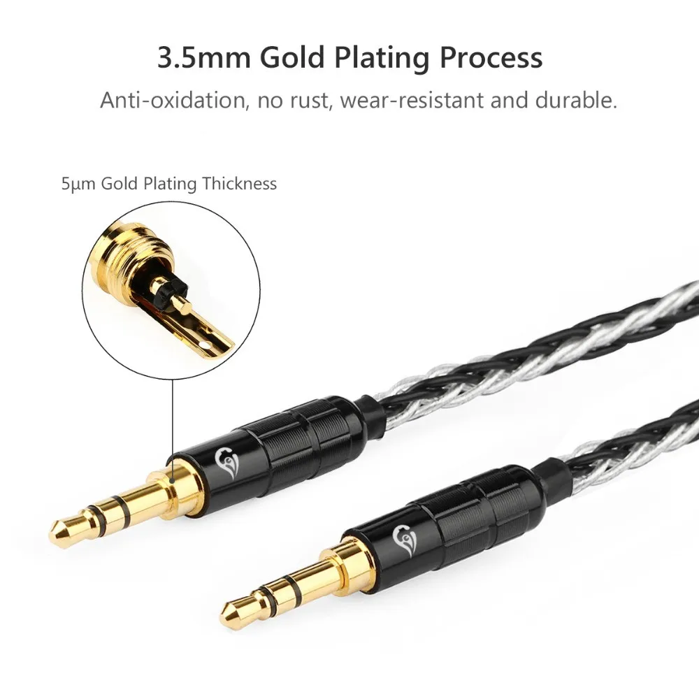3 5 Jack Audio Cable Audio Connector 3 5mm Headphone Braided Cable Convert Wire Soft Speaker Line Male to Male Cord Car