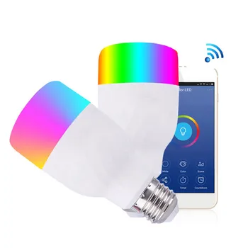 

E27 7W WIFI APP Control Dimmable RGBW Smart LED Light Bulb Work With Alexa Google Home AC85-265V for Desk Lamp Spotlight