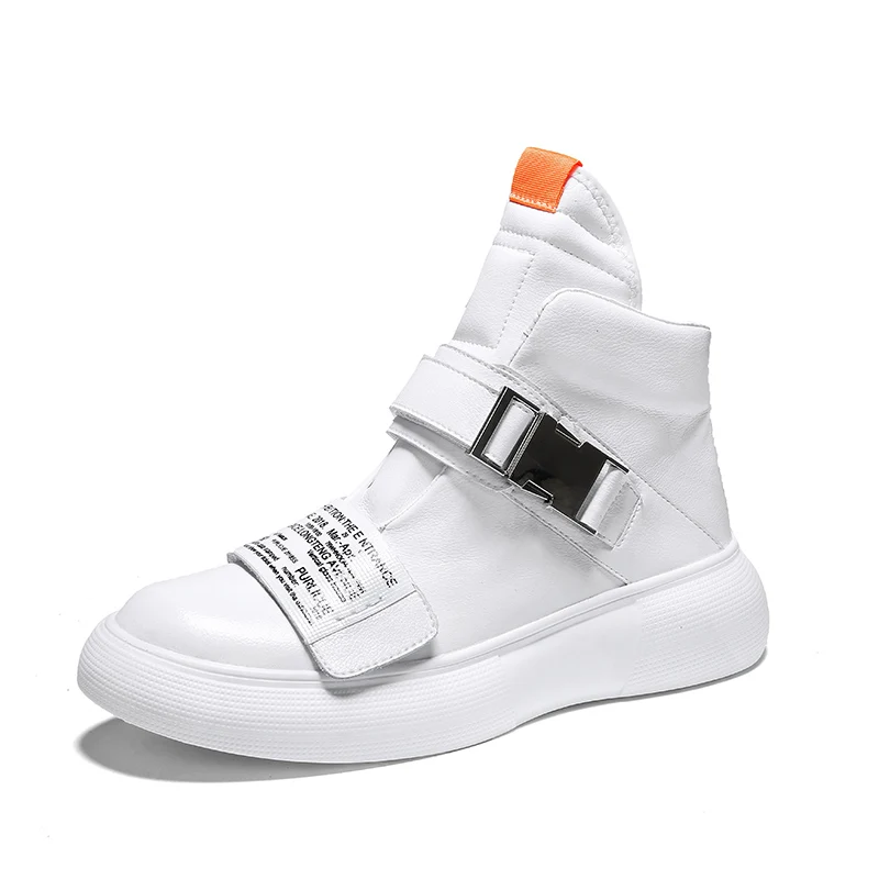 Новинка; уличная Стиль в стиле «хип-хоп» мужские кроссовки 9908 Натуральная кожаные кроссовки для Для мужчин на открытом воздухе Удобная прогулочная спортивная обувь Мужские ботинки - Цвет: White
