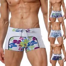 Модные мужские сексуальные плавки с градиентом для бодибилдинга, пляжные шорты для плаванья, мужские быстросохнущие шорты для серфинга, Шорты для плавания