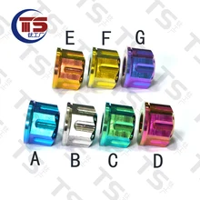 TS Hexagon Titanium Nut M10 Motorcycle Rear Axle Titanium Flange Nut Titanium screw Nuts Ti fastener 2 pcs