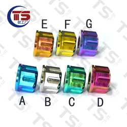 TS Hexagon Titanium Nut M10 Motorcycle Rear Axle Titanium Flange Nut Titanium screw Nuts Ti fastener 2 pcs
