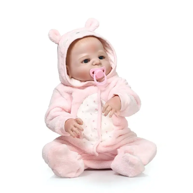 

Full silicone reborn baby doll girl boy realista bebe reborn 23" children play house toys gift can bathe bonecas
