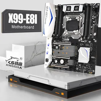 JINGSHA-placa base X99 E8I compatible con Intel XEON E5, LGA2011-3, DDR4, ECC, REG, Memoria NVME, USB3.0, servidor ATX, compatible con Turbo boost