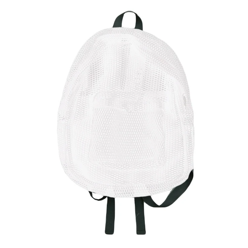 Прозрачный сетчатый рюкзак с мягкими плечевыми ремнями прочный легкий прозрачный наплечный пакет для спортивного зала для пляжа плавания - Цвет: W