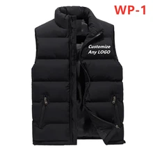WP-1, классический мужской утепленный жилет, модный, комфортный, в стиле хип-хоп, персональный, зимний, студенческий стиль, дикие, для отдыха, Теплые Топы