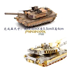 Сдельные 3D металлические головоломки M1A2 Abrams Танк модель игрушки DIY военная модель