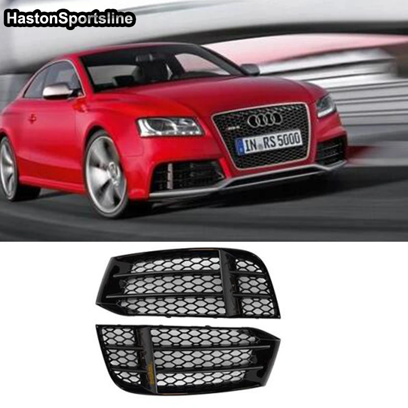 A5 RS5 ABS Черная передняя противотуманная фара гриль охватывает туман светильник