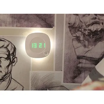 

LED Clock Human Body Infrared Induction Night Light Wardrobe Light Cabinet Light Bathroom Lighting Highlight Energy-Saving Lamp