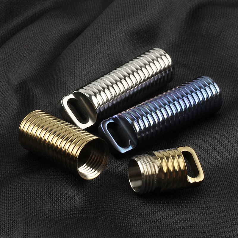 

Screw Thread Titanium Alloy Waterproof Canister Seals Capsule Bottle EDC Outdoor Tool